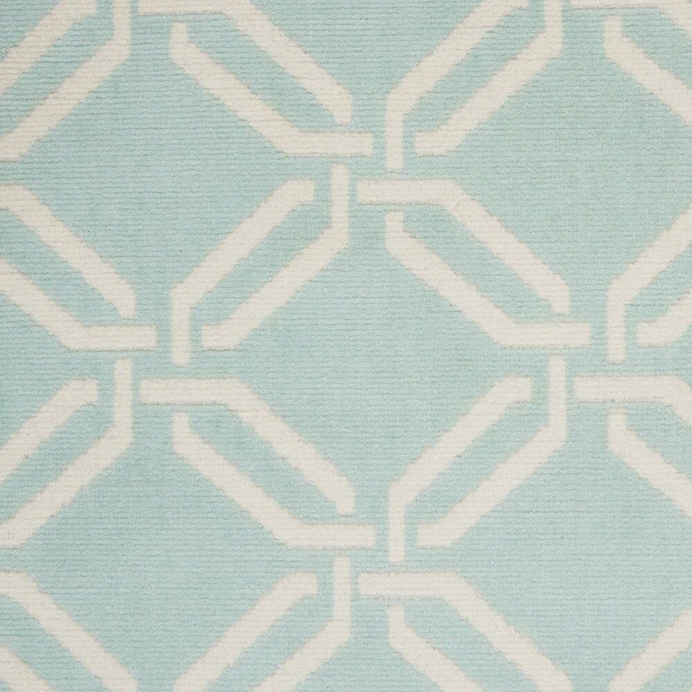 Trellis Charm Green Synthetic 4' x 6' Reversible Area Rug