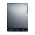 24 in. W 5.5 cu. ft. Freezerless Refrigerator in Stainless Steel