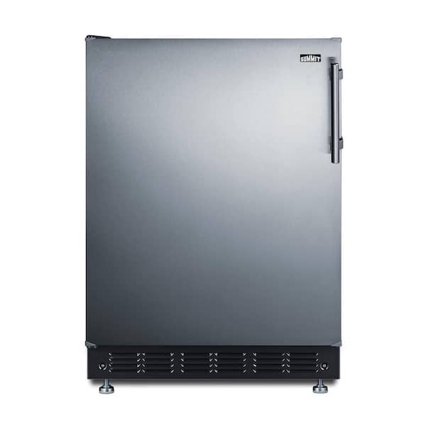 Summit Appliance 24 in. W 5.5 cu. ft. Freezerless Refrigerator in Stainless Steel