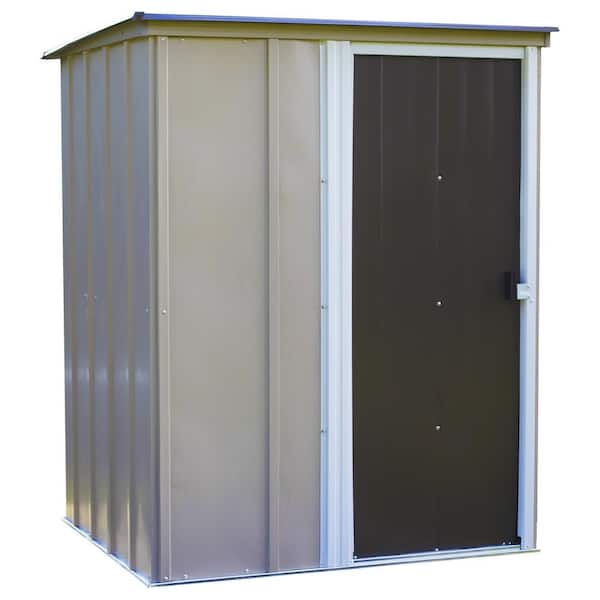 Arrow Brentwood 5 ft. W x 4 ft. D Brown Galvanized Metal Storage Shed