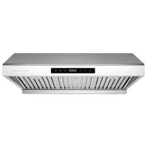 30 in. Ducted Under Cabinet Range Hood with Powerful Suction Baffle Filters LED in Stainless Steel