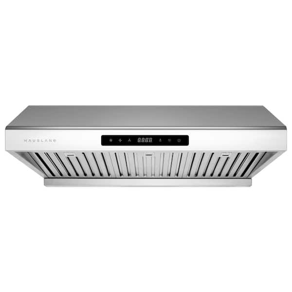 HAUSLANE 30 in. Ducted Under Cabinet Range Hood with Powerful Suction Baffle Filters LED in Stainless Steel
