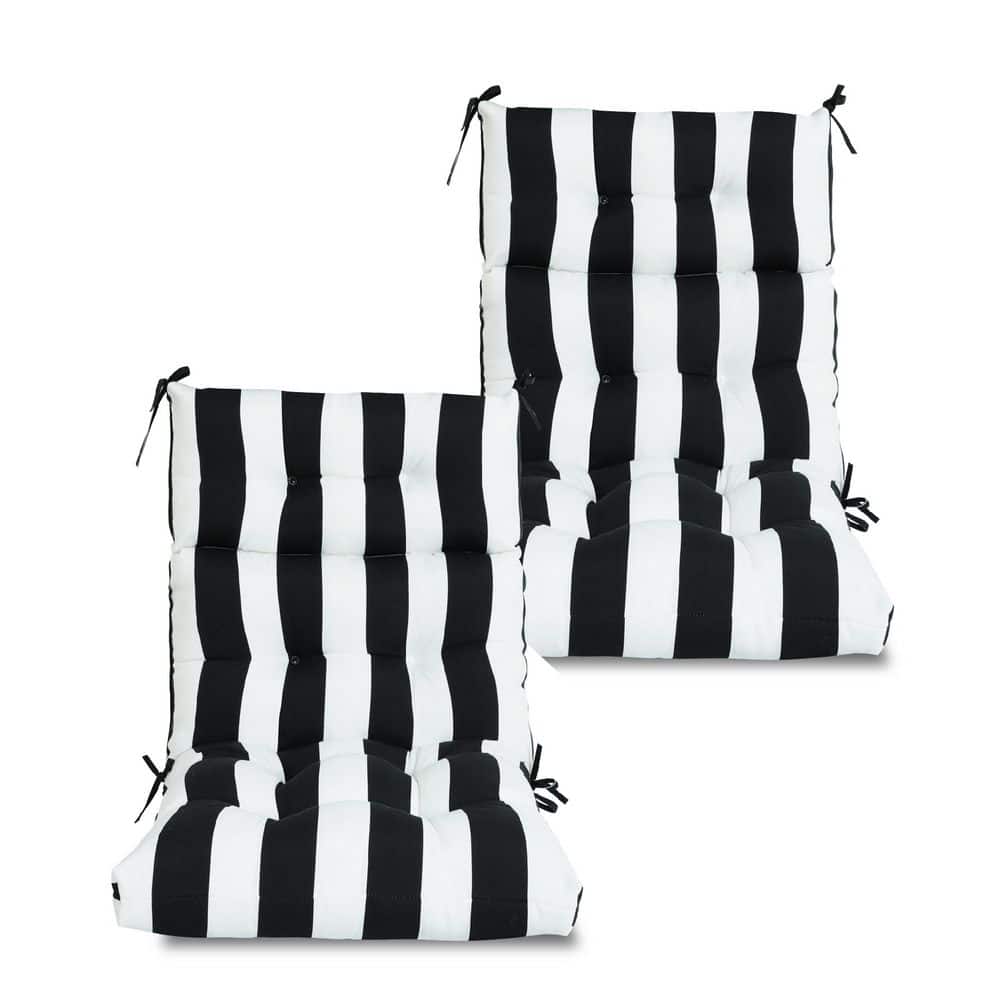 22 in. x 20 in. Outdoor Patio Chaise Lounge Cushion in Black (Set of 2) price history on PriceWatchPro