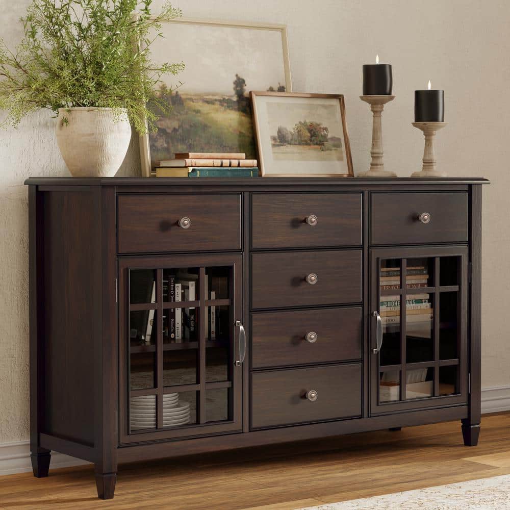 Connaught Chestnut Brown Solid Wood Sideboard Buffet