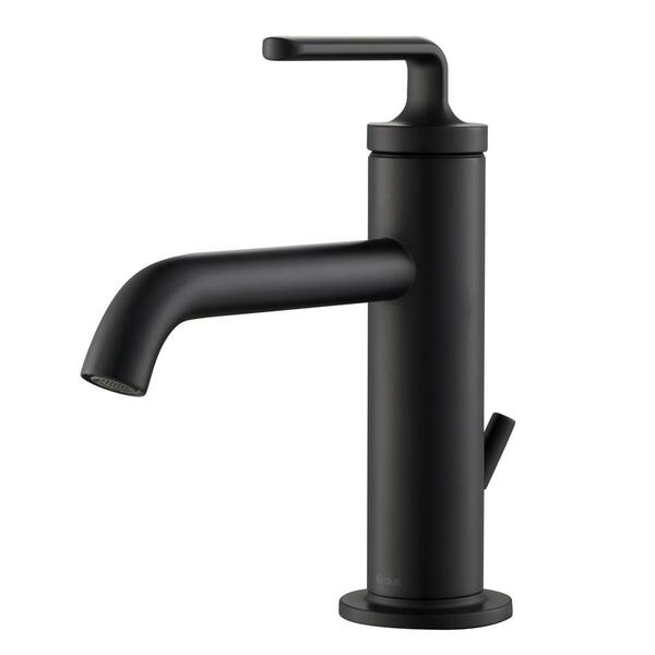 KRAUS Ramus Single Handle Bathroom Sink Faucet with Lift Rod Drain