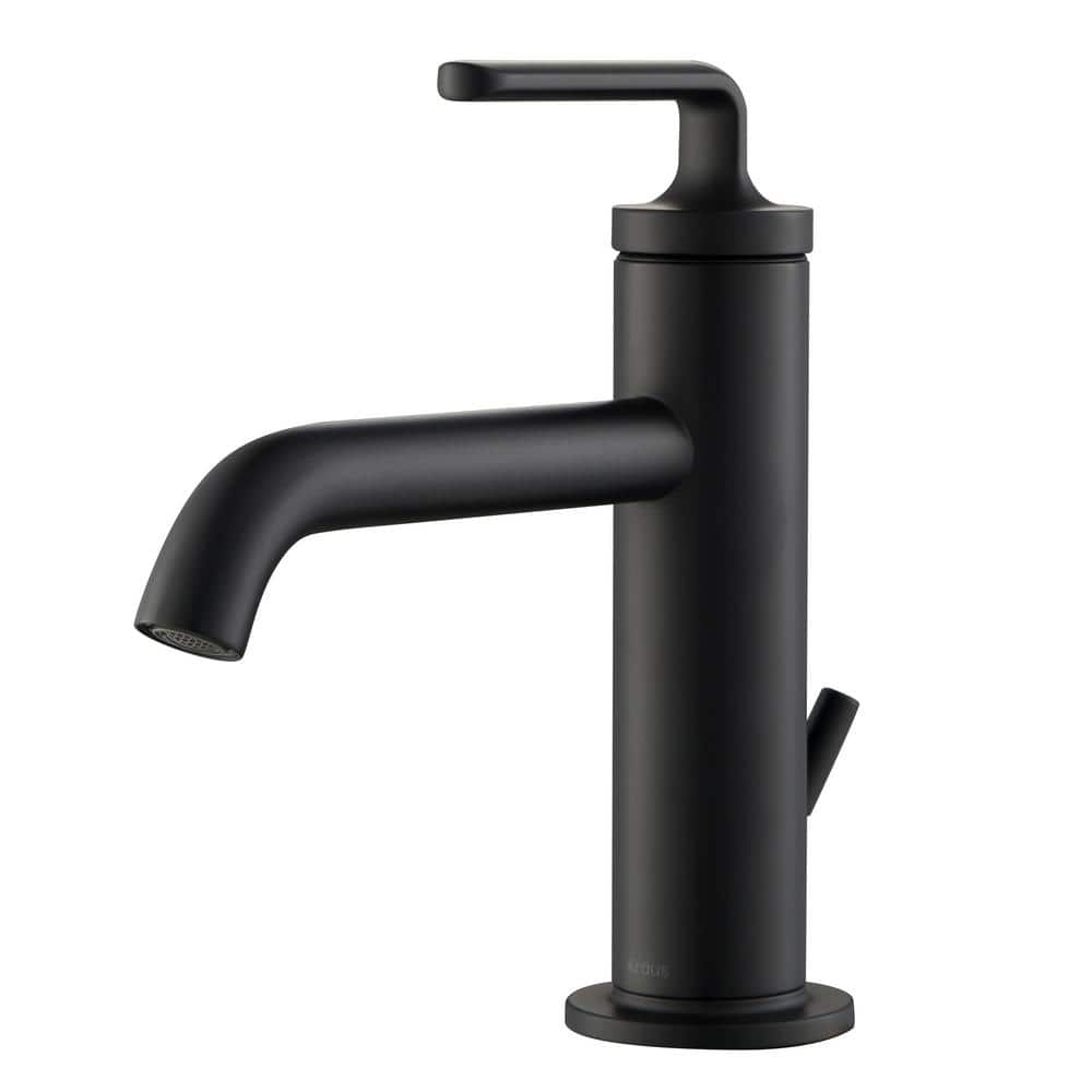 Ramus 7'' Matte Black Stainless Steel Bathroom Sink Faucet