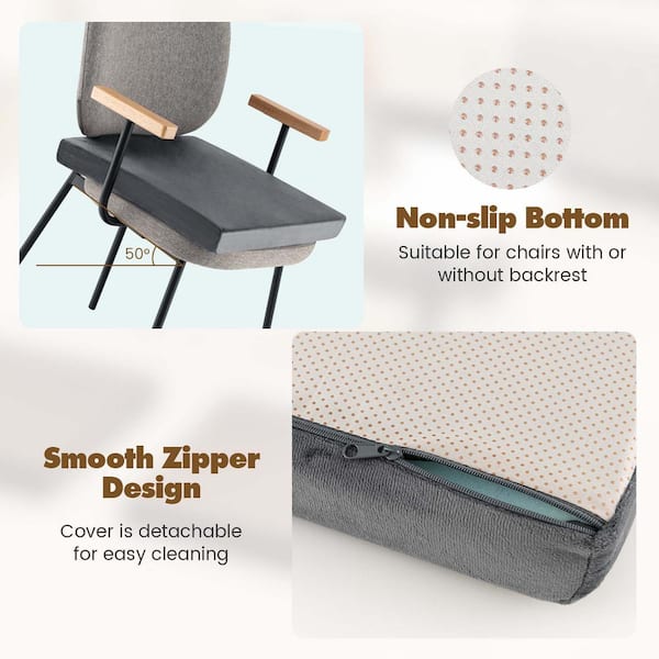 Chair Cushion Pad Nonslip Seat Pad Soft Plush Cushion Thick Computer Chair Cushion Cover Folding Pad for Car Home Office Dining Room Indoor Outdoor