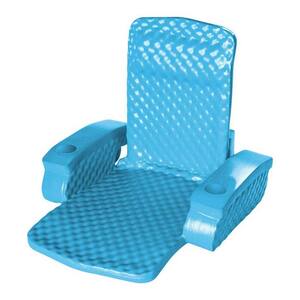 TRC Recreation Super Soft 19 Inch Foam Folding Lake Poolside Chair Marina Blue
