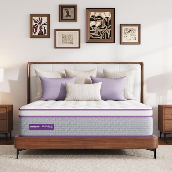 Sersper Twin Medium Firm Memory Foam 5-Zone Hybrid Innerspring Euro Top 12 in. Bed-in-a-Box Mattress