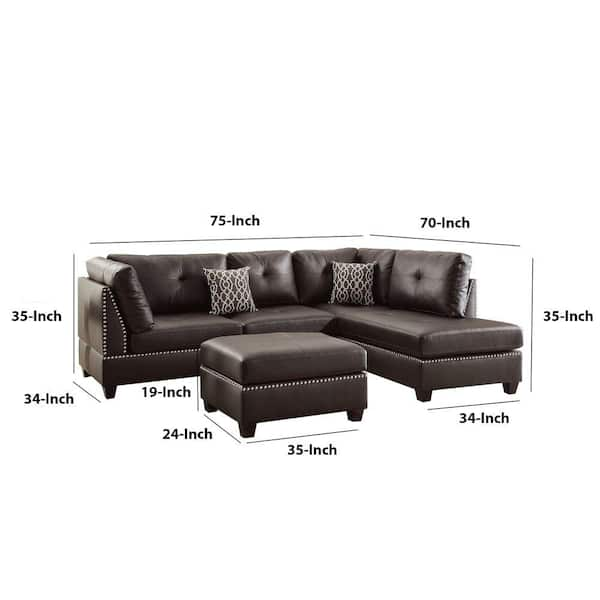 Exclusive Leather Upholstery Corner L-shape Sofa Milwaukee