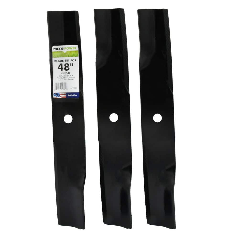 "'s 561168B 3 Hi-Lift Blades Set for 48"" Hustler Mowers, Replaces OEM numbers 795757, 601123, 601014" price history on PriceWatchPro