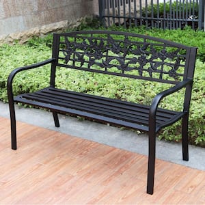 51 in. Steel Outdoor Patio Porch Chair Loveseat Bench