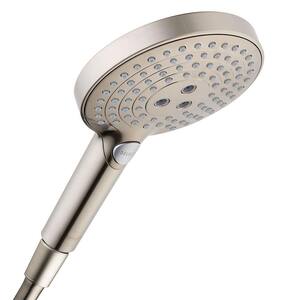 Raindance 3-Spray Patterns with 2.0 GPM 5 in. Wall Mount Handheld Shower Head in Brushed Nickel