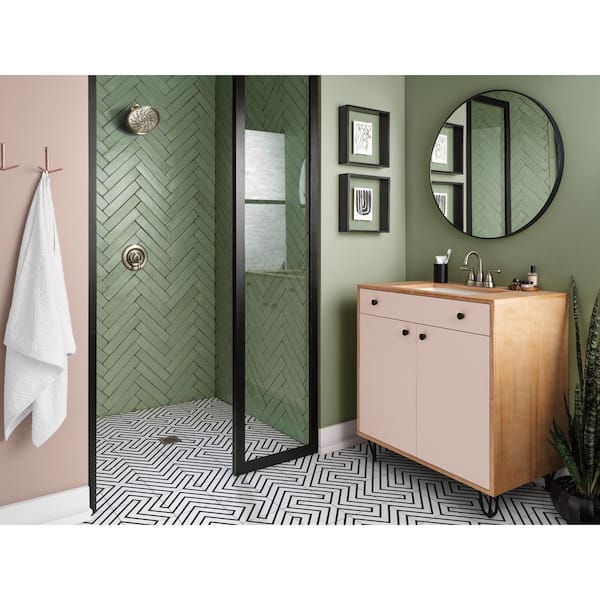 Brecklyn 1-Spray 9 in. Single Wall Mount Fixed Shower Head in Spot Resist Br Nickel (SRN) Brecklyn 1-Spray 9 in. Single Wall Mount Fixed Shower Head in Spot Resist Br Nickel (SRN)