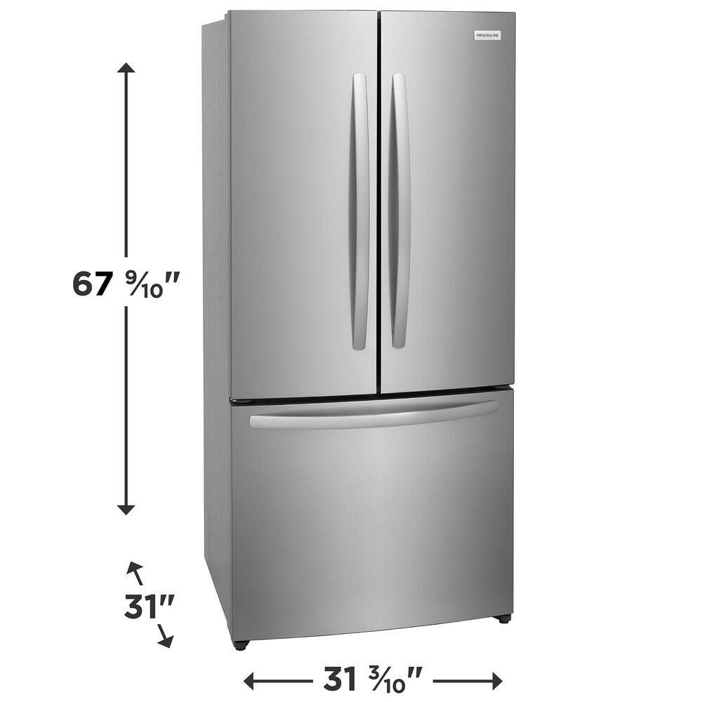 Frigidaire 17.6 Cu. Ft. Stainless Steel French Door Refrigerator with Ice Maker