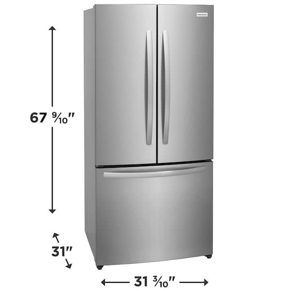 Frigidaire - 31.5 in. 18 cu. ft. Counter Depth French Door Refrigerator in Fingerprint-Resistant Stainless Look