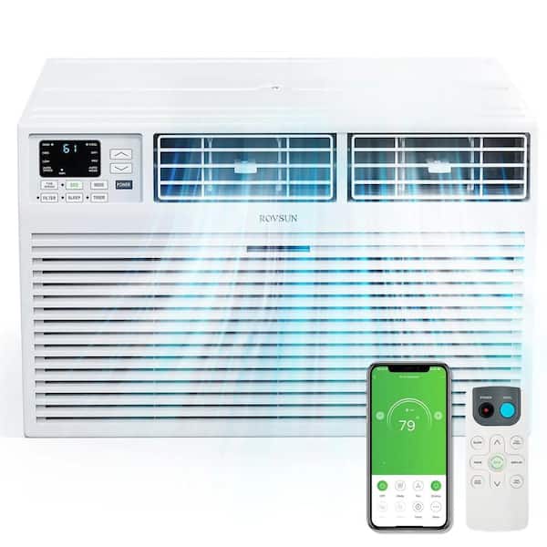 10,000 BTU (DOE) Wi-Fi Through-the-Wall Air Conditioner 450 sq. ft. with Remote in White 115-Volt