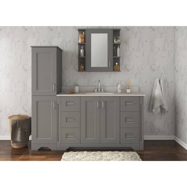 Hawthorne 6 in. W Open Shelf in Twilight Gray Hawthorne 6 in. W Open Shelf in Twilight Gray