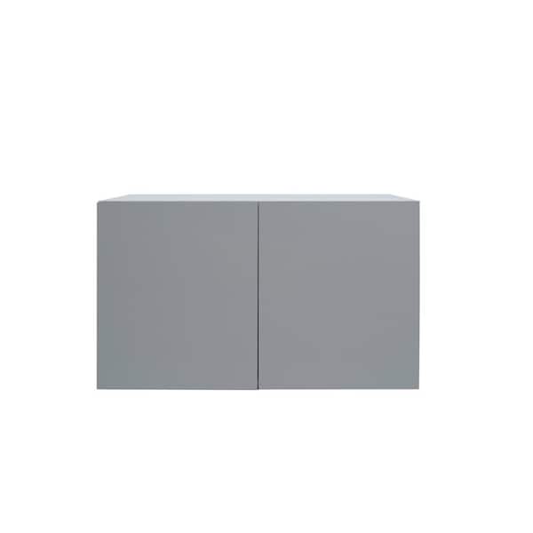 Cambridge Radiance 30 in. W x 12 in. D x 18 in. H Ready to Assemble Slab Wall Bridge Kitchen Cabinet in Matte Grey