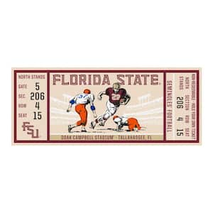 NCAA Florida State University 30 in. x 72 in. Indoor Ticket Runner Rug