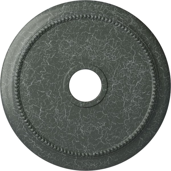 Ekena Millwork 2-1/4" x 24-1/8" x 24-1/8" Polyurethane Crendon Ceiling , Athenian Green Crackle