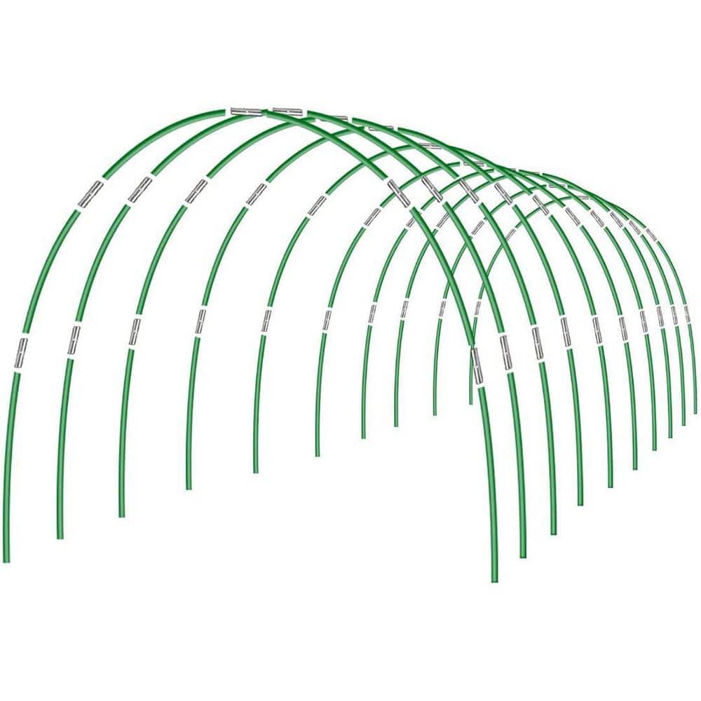 8 ft. Fiberglass Garden Hoops with Adjustable and 40-Clips for DIY Greenhouses and Outdoor Gardening Support (60-Pack) price history on PriceWatchPro