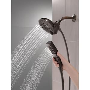 In2ition 5-Spray 6.06 in. Wall Mount Dual Shower Heads with H2Okinetic Technology in Venetian Bronze