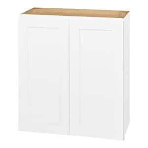 Avondale 27 in. W x 12 in. D x 30 in. H Ready to Assemble Plywood Shaker Wall Kitchen Cabinet in Alpine White