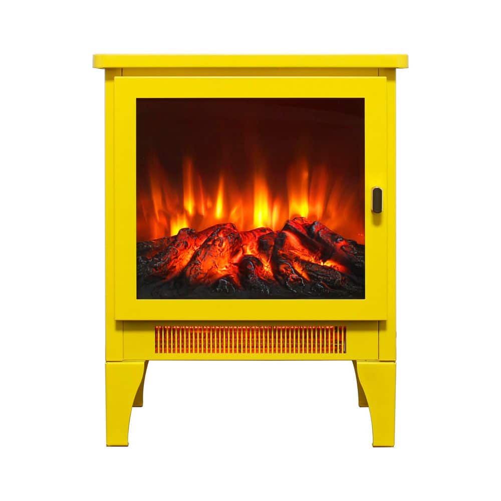 Mondawe 14.2 in. Freestanding Electric Fireplace Stove heater with