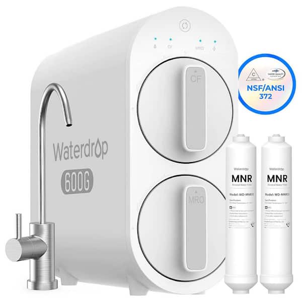 G2P600 Reverse Osmosis System, 7-Stage Tankless RO, Under Sink RO System, Extra MNR35-2 Filters