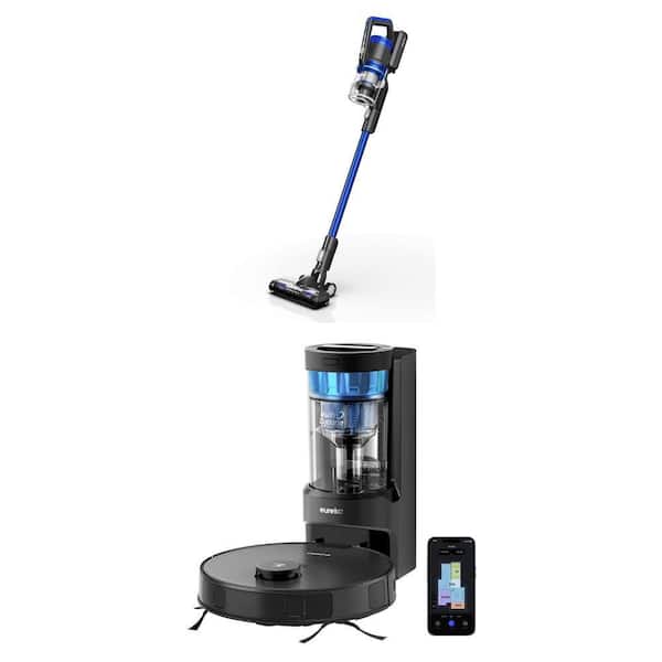 E10s Robot Vacuum with Auto-Empty and RapidClean Pro Cordless Stick Vacuum Combo