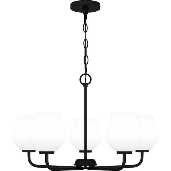Quoizel Nielson 5 Light Matte Black Chandelier
