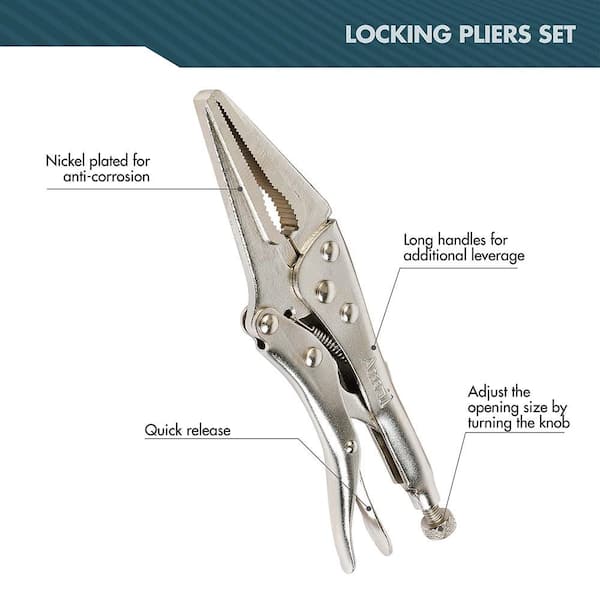 Anvil 2-Piece Locking Pliers 91609 - The Home Depot
