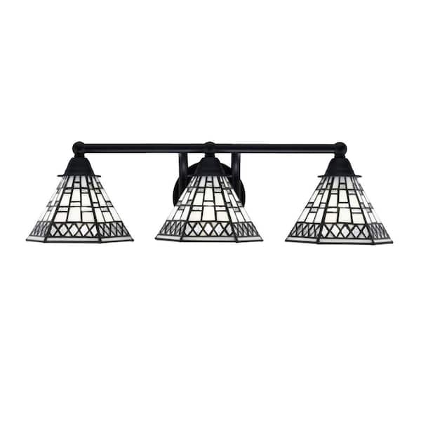 Unbranded Madison 23 in. 3-Light Matte Black Vanity Light
