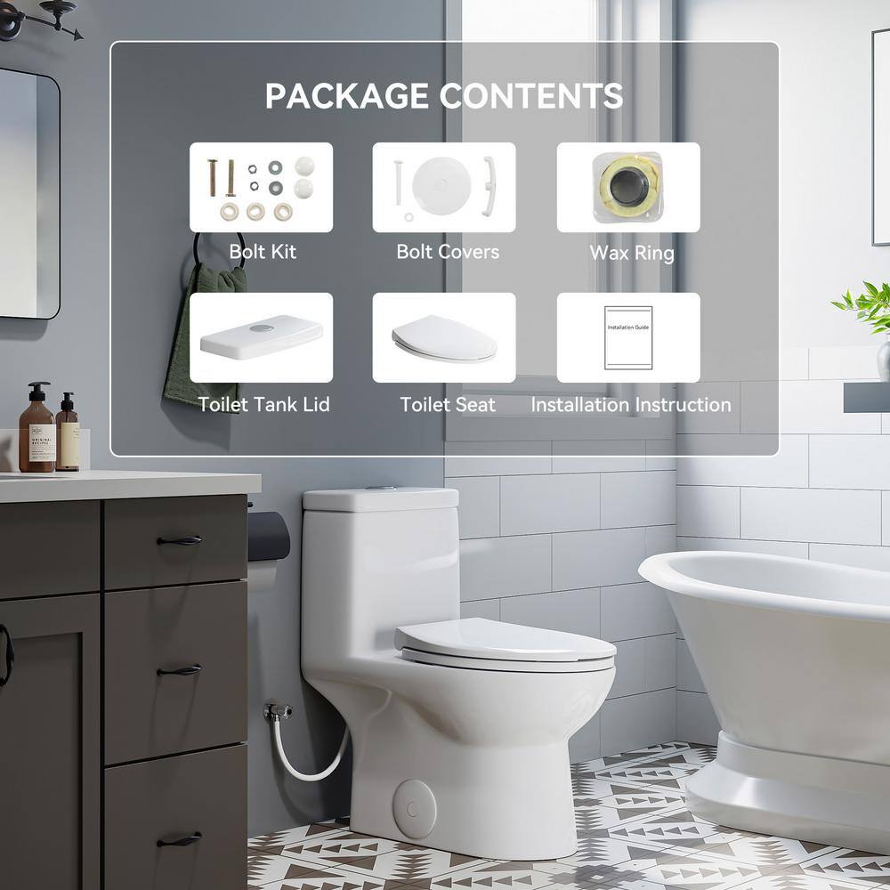 Greta White Vitreous China Dual-Flush Elongated Toilet