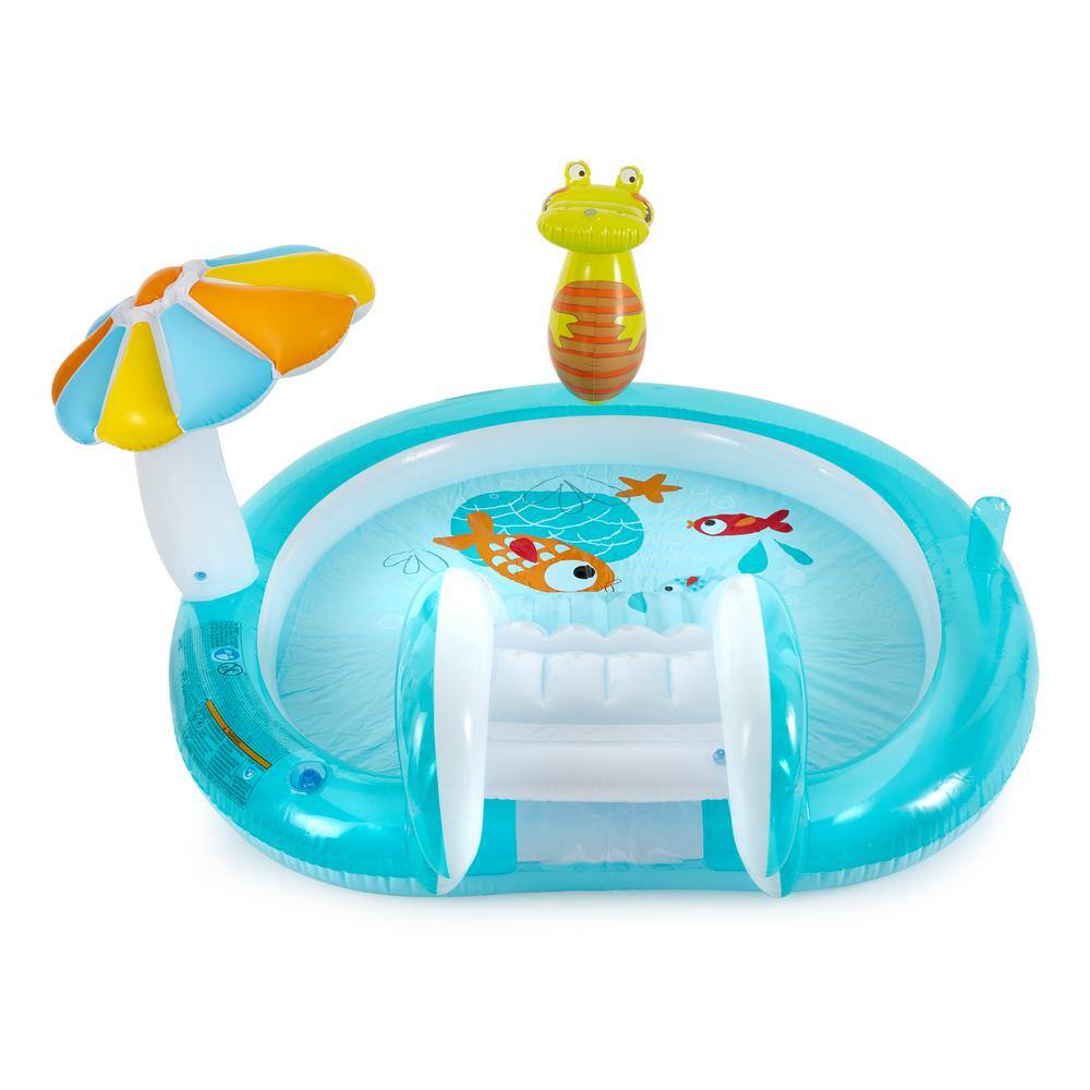 Intex Gator Inflatable Kiddie Pool with Slide and Sprinkler