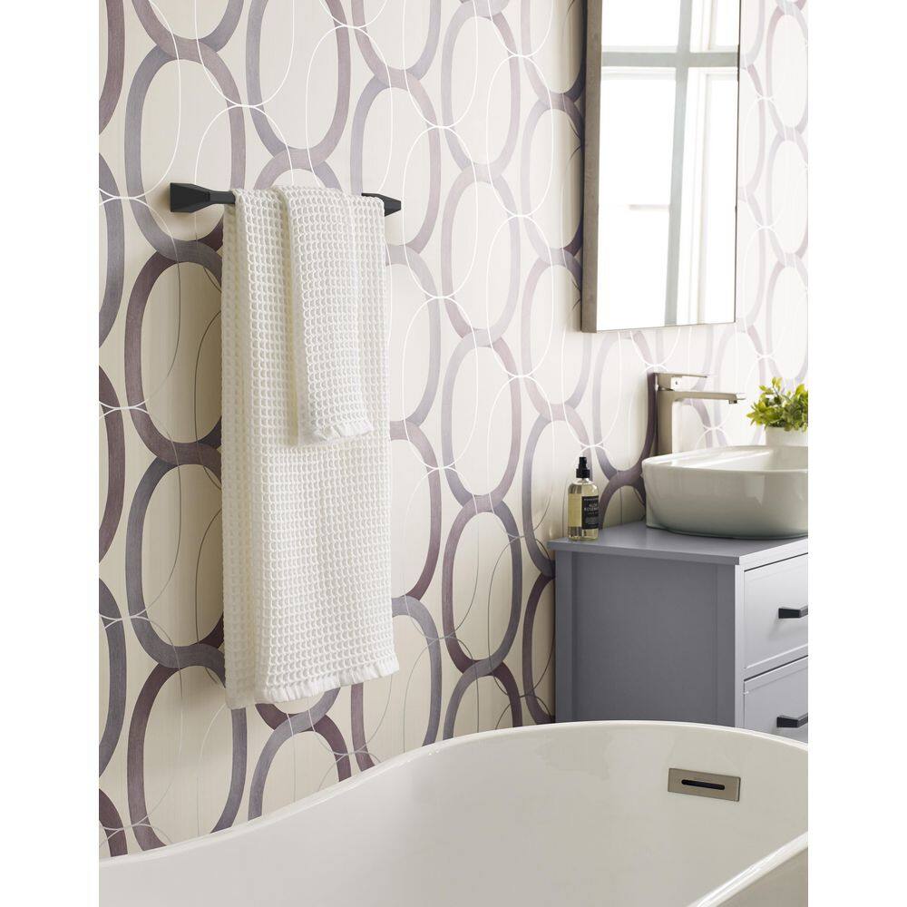 Matte Black 18-Inch Wall Mounted Towel Bar