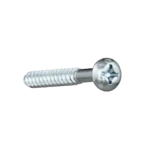 #12 x 1-3/4 in. Zinc Plated Phillips Round Head Wood Screw (3-Pack)