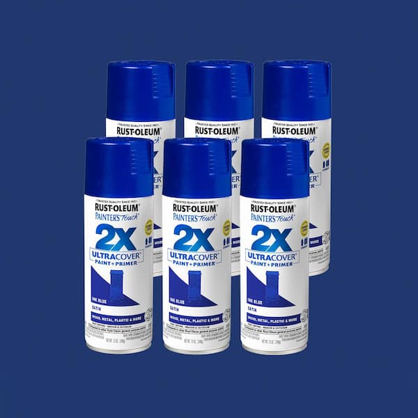 12 oz. Satin Ink Blue General Purpose Spray Paint (6-Pack)
