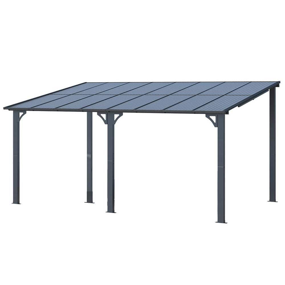 10 ft. x 16 ft. Black Rectangle Gazebo with Hardtop Aluminum Roof price history on PriceWatchPro