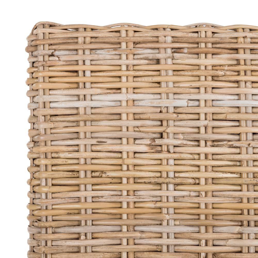 Transitional Unfinished Wicker and Wood Side Chair - Natural