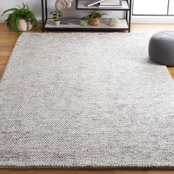 Natura 2 ft. x 3 ft. Gray/Ivory Uniform Marle Area Rug