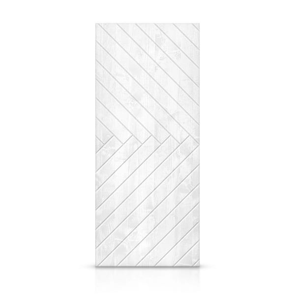 CALHOME 30 in. x 96 in. Hollow Core White Stained Pine Wood Interior Door Slab