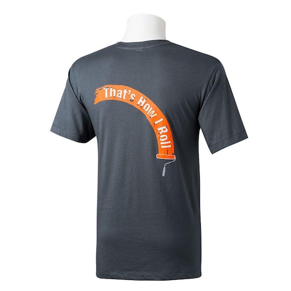 The Home Depot Men's Grey Large That's How I Roll T-Shirt