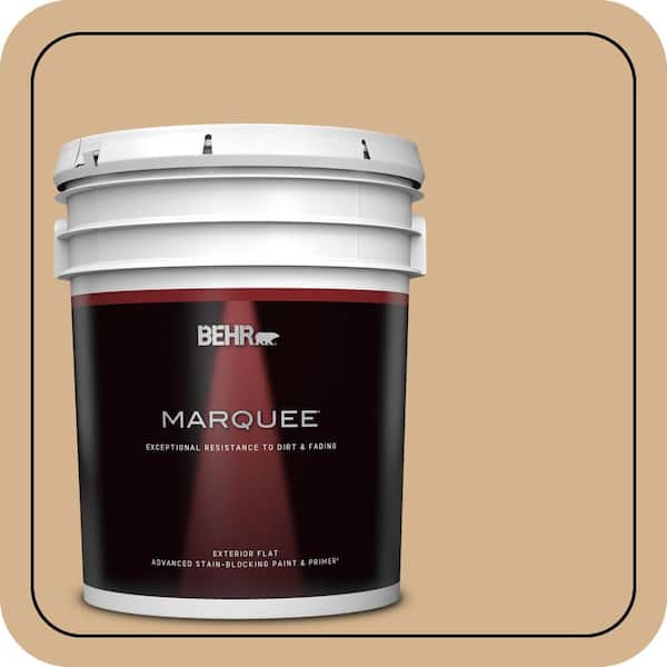 BEHR MARQUEE 5 gal. Home Decorators Collection #HDC-NT-04 Creme De Caramel Flat Exterior Paint & Primer