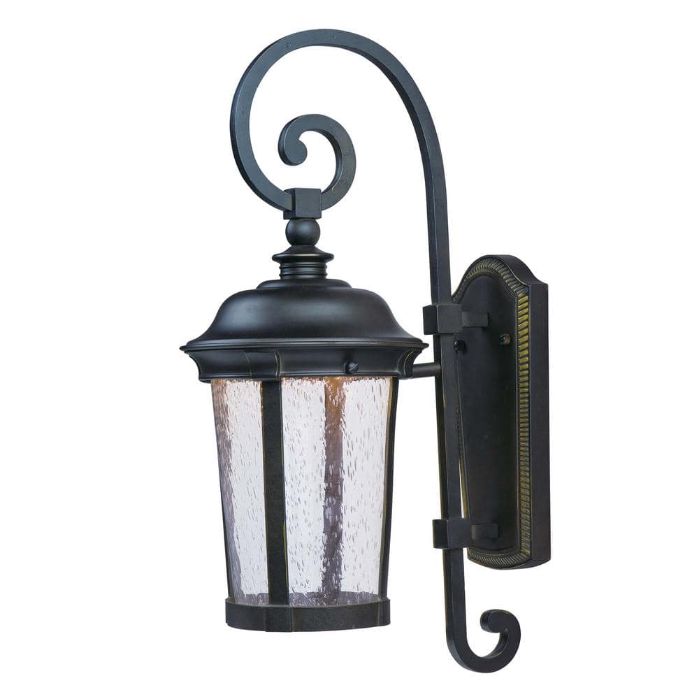 Dover 1-Light Bronze Integrated LED Outdoor Wall Lantern Sconce price history on PriceWatchPro
