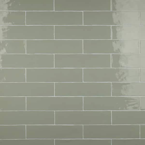 Merola Tile Chester Sage 3 in. x 12 in. Ceramic Wall Tile (5.72 sq. ft./Case)