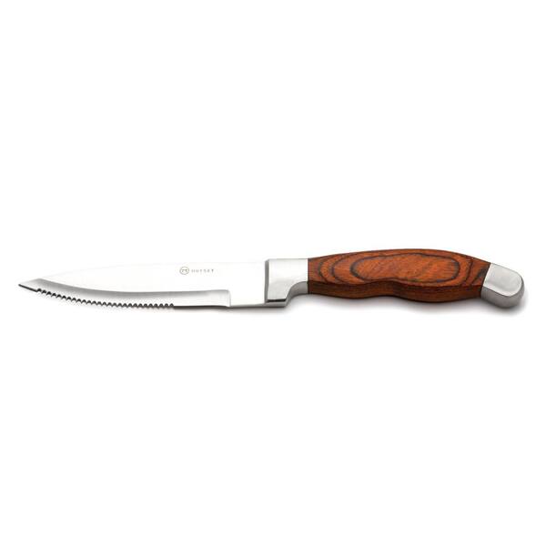 Outset 4-Piece Pakka Wood Handle Steak Knife Set