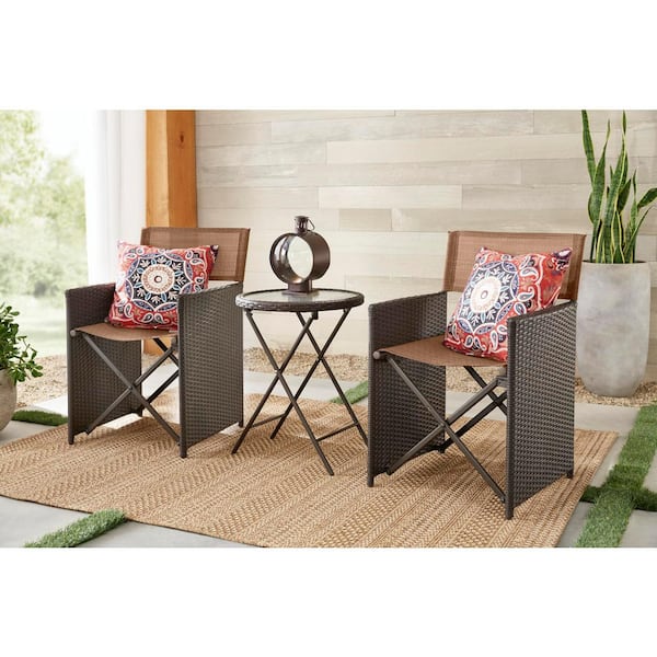 glass bistro set