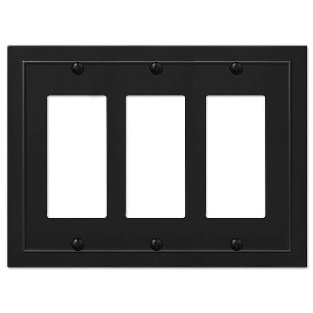 Bethany 3 Gang Rocker Metal Wall Plate - Black price history on PriceWatchPro